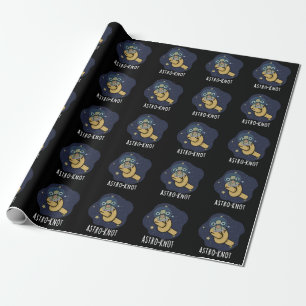 Astro-knoop Grappige Astronaut Grappenmaker Donker Cadeaupapier