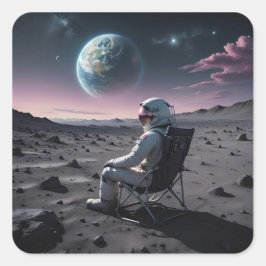 Astro Leisure Vierkante Sticker