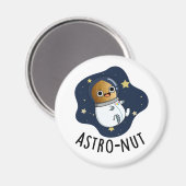 Astro-nut Grappige Nut Astronaut Pun Magneet (Voorkant / Achterkant)