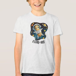 Astro-Nut Pinda, Astronaut Woordspeling | Tri-Blend Shirt