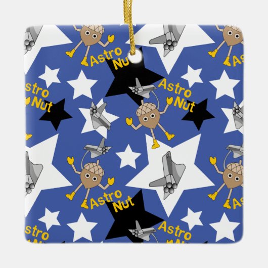 Astro Nut Stars Keramisch Ornament (Voorkant)