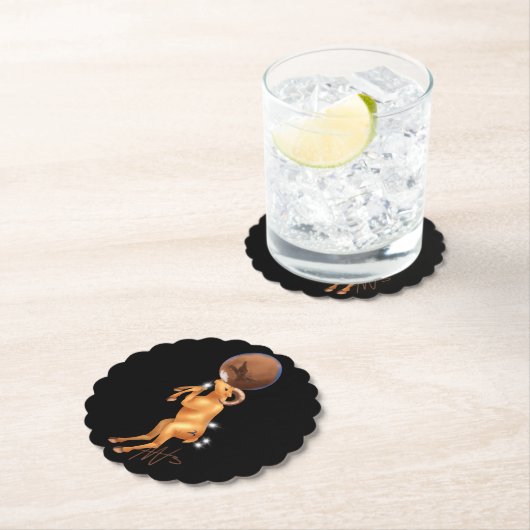 Astro Ram Mars Zodiac Kartonnen Onderzetters (Insitu)