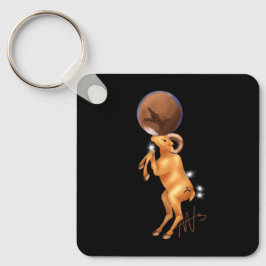 Astro Ram Mars Zodiac Metal Sleutelhanger