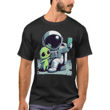 ASTRO SELFIE - Leuke Cartoon Astronaut Alien Selfi