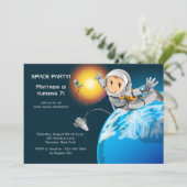 Astroboy Space Party Invitation Kaart (Staand voorkant)