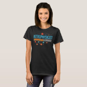 Astrofysicus in wording Astrofysica Space Astr T-shirt (Voorkant volledig)