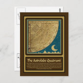Astrolabe Quadrant briefkaart (Voorkant / Achterkant)