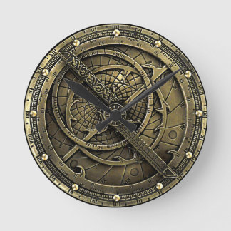 Astrolabe wandklok ronde klok
