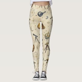 Astrolabia Galaxy Pattern Telescopes Leggings