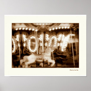 Astroland Carousel Poster