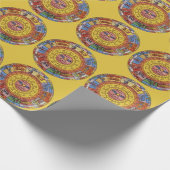  Astrologie, Antiek hemelse Zodiac Wheel Cadeaupapier (Hoek)