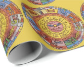  Astrologie, Antiek hemelse Zodiac Wheel Cadeaupapier (Rol Hoek)