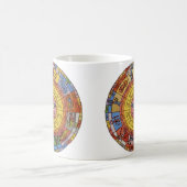  Astrologie, Antiek hemelse Zodiac Wheel Koffiemok (Center)