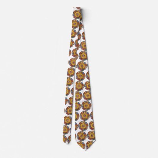 Astrologie, Antiek hemelse Zodiac Wheel Stropdas (Achterkant)