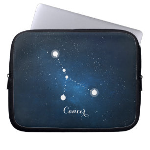 Astrologie Blauwe Nevel Kanker Dierenriemteken Laptop Sleeve