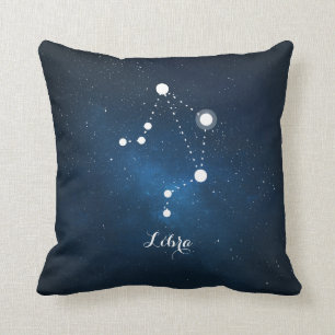 Astrologie Blue Nebula Libra Zodiab Sign Kussen