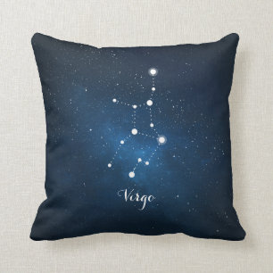 Astrologie Blue Nebula Virgo Zodiab Sign Kussen