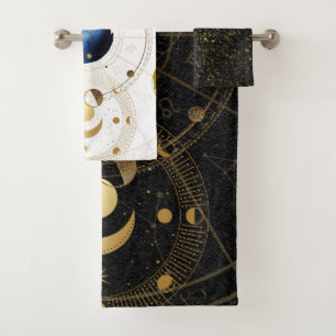 Astrologie céleste en velours noir