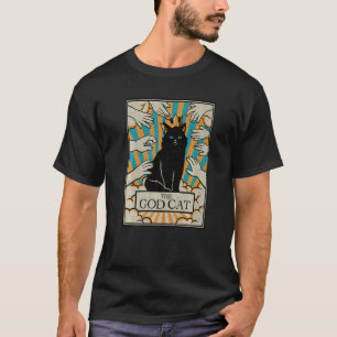 Astrologie De God Kat Goth Tarotkaart Lezer Heks T-shirt