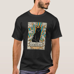 Astrologie De God Kat Goth Tarotkaart Lezer Heks T-shirt