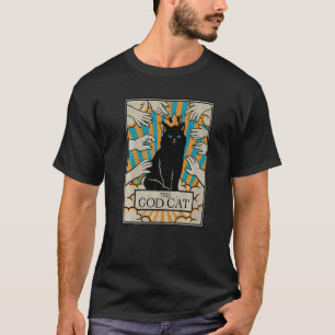 Astrologie De godCat Gothic Tarot Kaart Reader Wit T-shirt