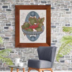 Astrologie des fleurs et affiche magique - Holly