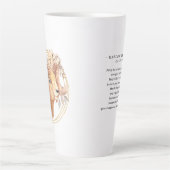 Astrologie dierentuin waterverf | Monogram Latte Mok (Voorkant)