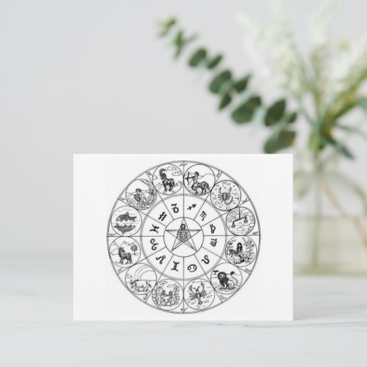 Astrologie/Divination Vintage carte postale-3 (Debout devant)