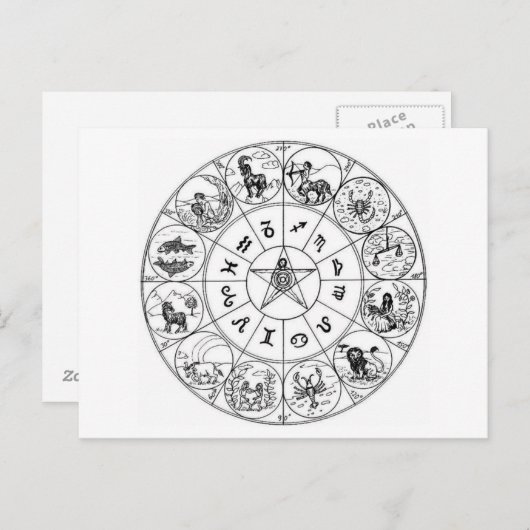 Astrologie/Divination Vintage carte postale-3 (Devant / Derrière)