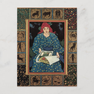 Astrologie French Art Nouveau Briefkaart