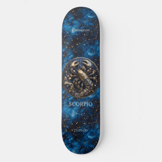 Astrologie Gepersonaliseerd Schorpioen Skateboard (Voorkant)