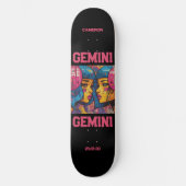 Astrologie Graffiti Gemini Zodiac Skateboard (Voorkant)