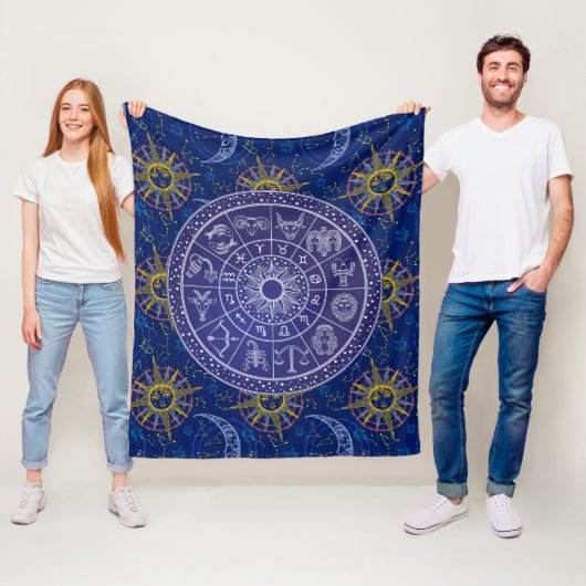 Astrologie Grafiek Fleece Deken (In situ)