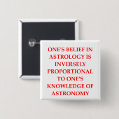 astrologie-grap vierkante button 5,1 cm (Voorkant /achterkant)