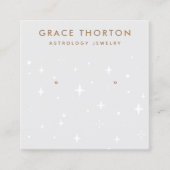 Astrologie Gris Étoiles Écoutant Une Carte Display (Devant)