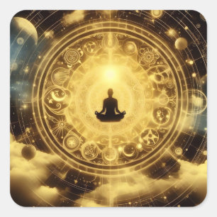 Astrologie Hemelse Alchemie Hemels Inspirerend Vierkante Sticker