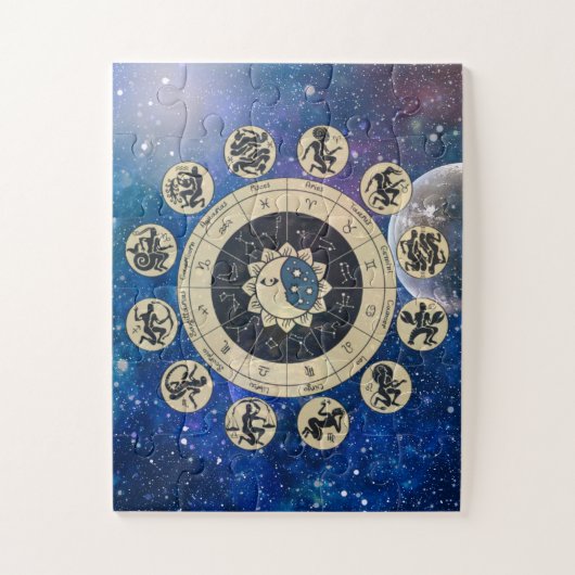 Astrologie in het universum legpuzzel (Verticaal)