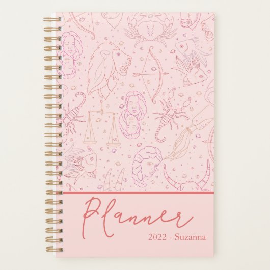 Astrologie moderne 2022 Script Blush Rose  (Devant)
