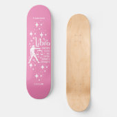 Astrologie Pink Skateboard avec le symbole Libra (Recto)