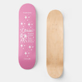 Astrologie Pink Skateboard avec Symbole Gemini (Recto)