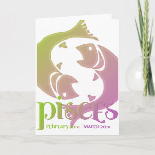 Astrologie Poissons Zodiac Anniversaire Carte desi