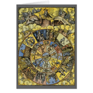  astrologie, renaissance Zodiac Wheel, 1555