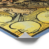  astrologie, renaissance Zodiac Wheel, 1555 Poster (Hoek)