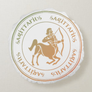 Astrologie Sagittaire Zodiac d1 Coussin rond