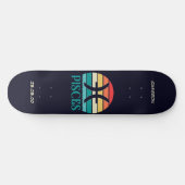 Astrologie Skateboard avec symbole Pisces (Horz)