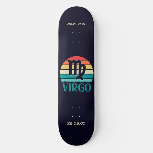 Astrologie Skateboard avec Virgo Symbole (Recto)