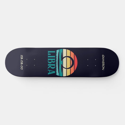 Astrologie Skateboard met Weegschaal Symbool (Horizontaal)