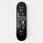 Astrologie Skateboard noir avec symbole Scorpio (Recto)