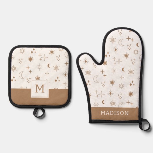 Astrologie Sterpatroon Ovenwant & Pannenlap Set (Voorkant)