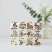  astrologie sterrenbeelden kunst feestdagenkaart (Staand voorkant)